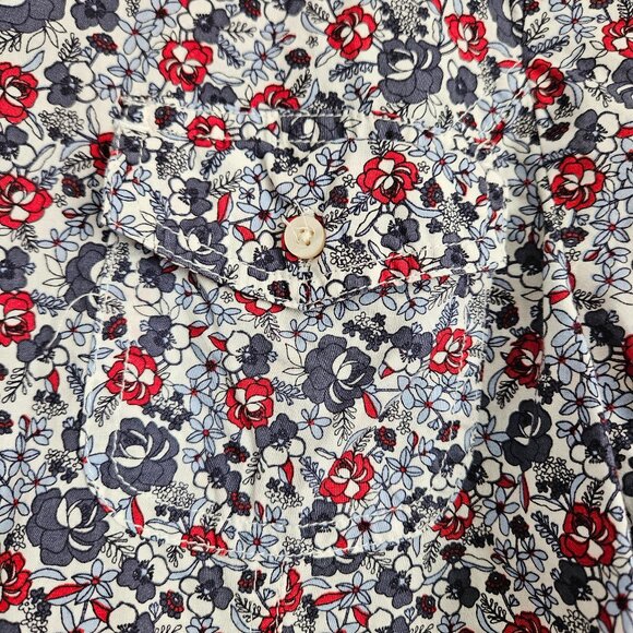Tommy Hilfiger Women's Size Large Floral Dress Long Sleeve Button Down Shirt - Picture 8 of 11